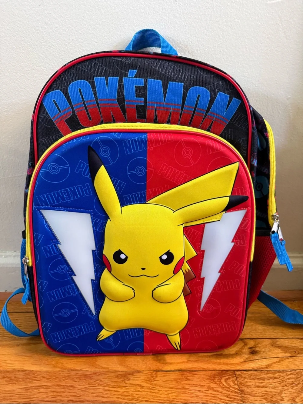 Pikachu Kids Backpack - Yellow/Blue/Red - lights up